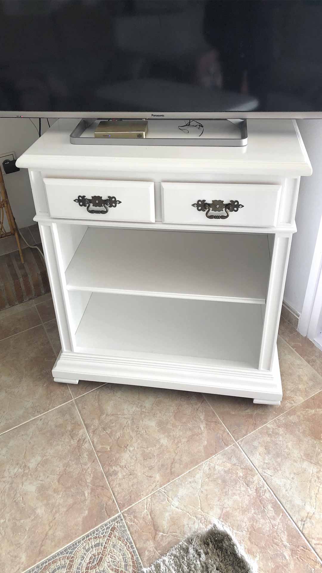 mueble para tele lacado en blanco