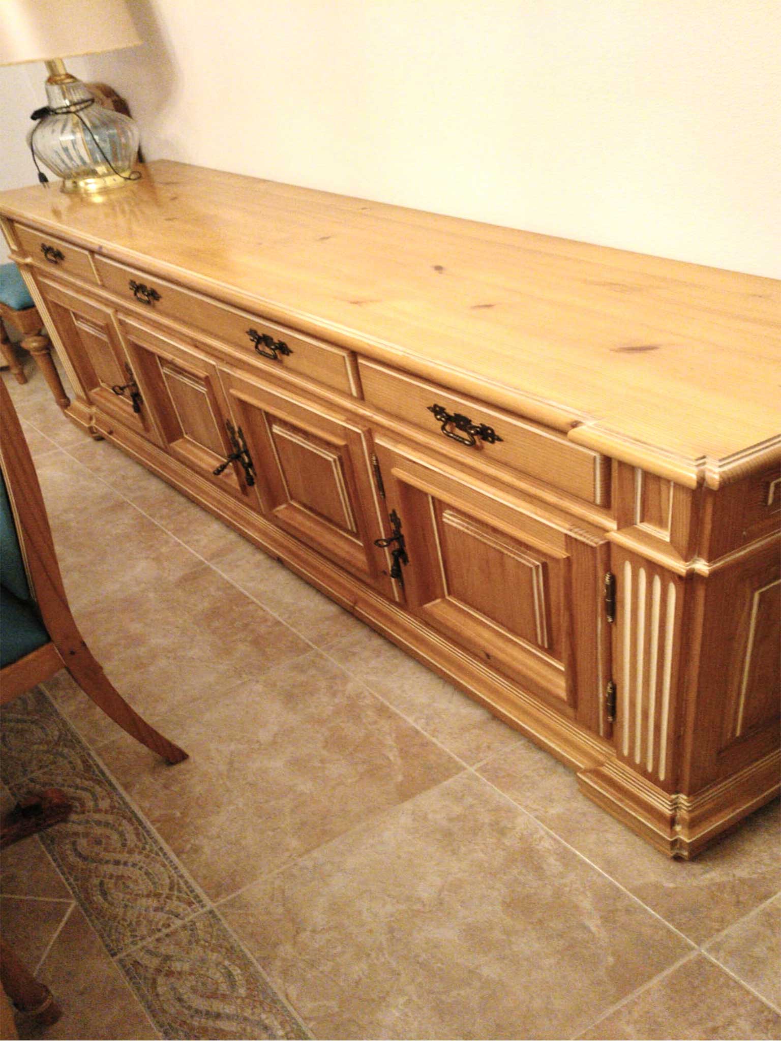 mueble salón lacado blanco